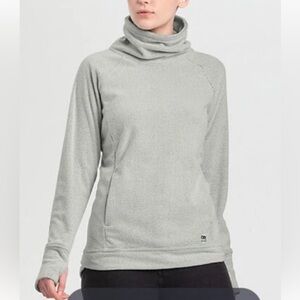 Outdoor Research Trail Mix Cowl Neck Pullover Womens Medium Gray Outdoor Hiking